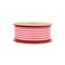 LaRibbons 1 1/2" Wired Ribbon | "Mini Striped" White/Red | 10 Yard Roll